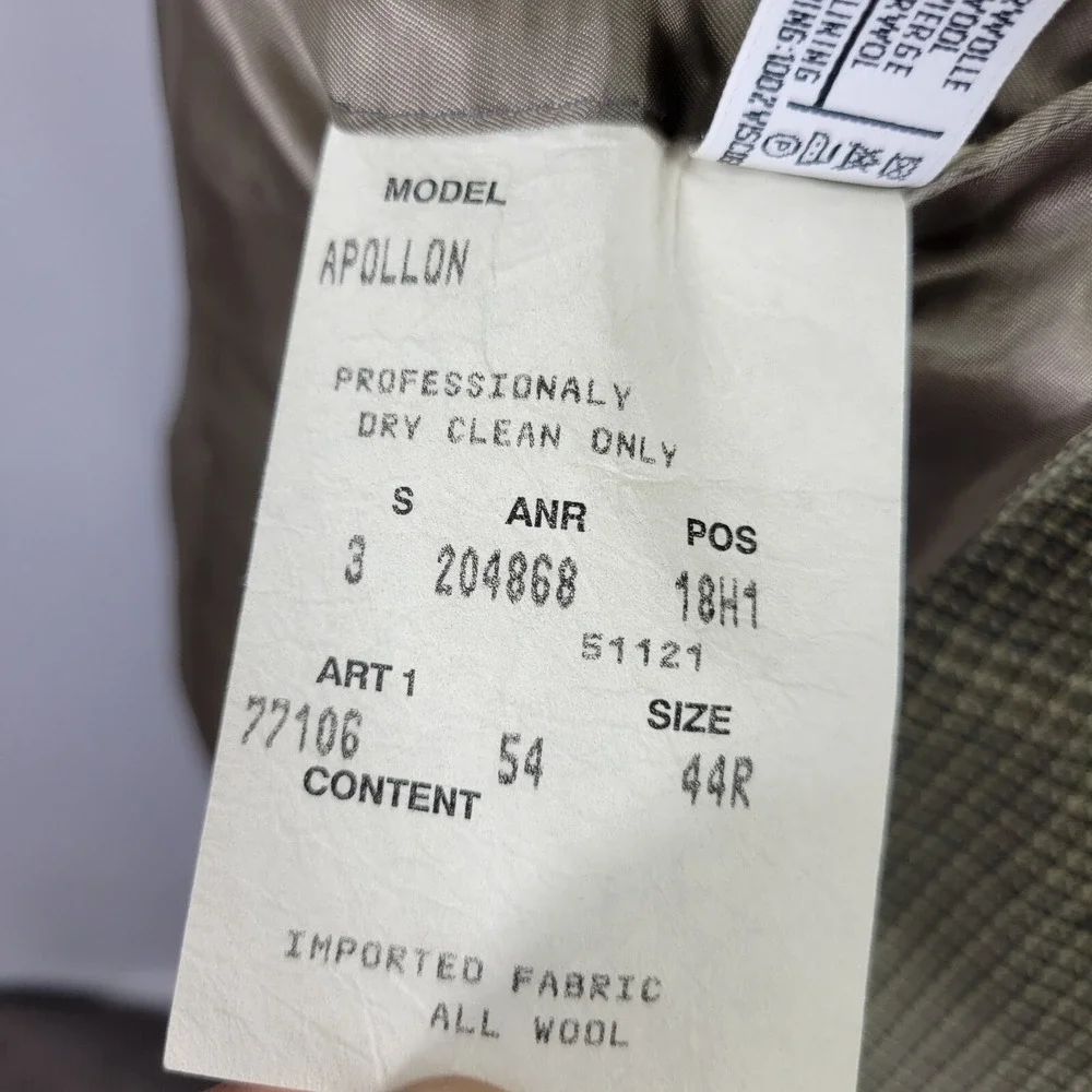 VTG Hugo Boss Apollon Men's Sport Coat Blazer Two Button Beige‎ Wool Size 44R